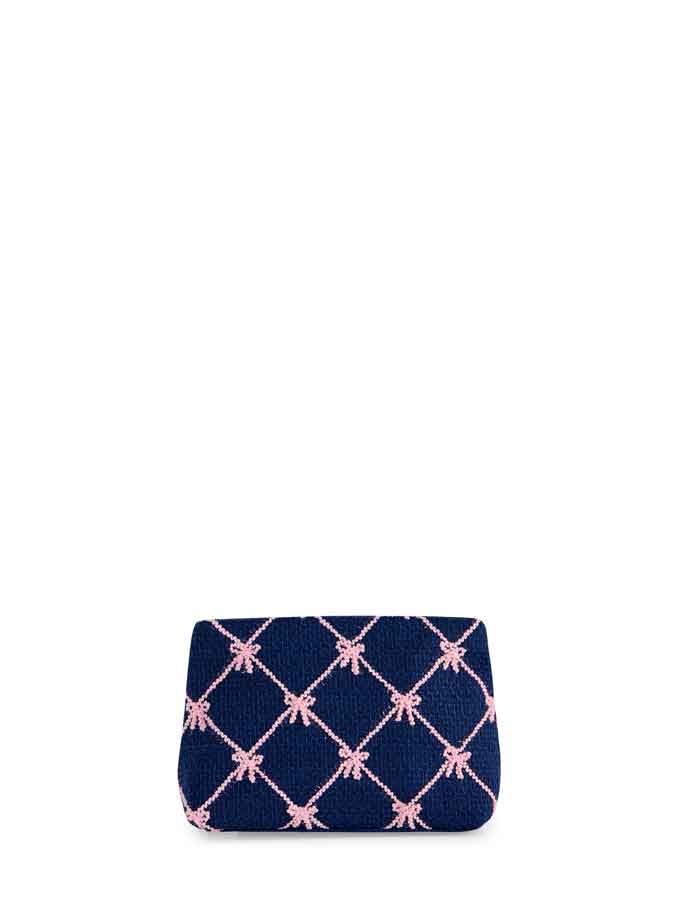 TINSEL BOW ZIP POUCH