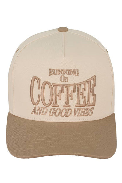 C.C RUNNING ON COFFEE AND GOOD VIBES Trucker Cap