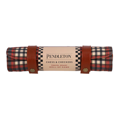 Pendleton Red Black Check Pattern Chess & Checkers