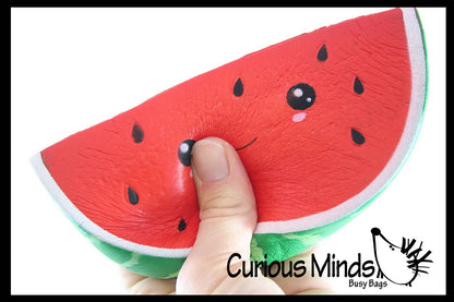 1 Squishy Slow Rise Watermelon Slice -  Scented Sensory, Str