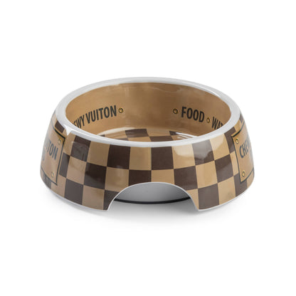 Checker Chewy Vuitton Bowl - 3 Sizes!! Dog Bowls