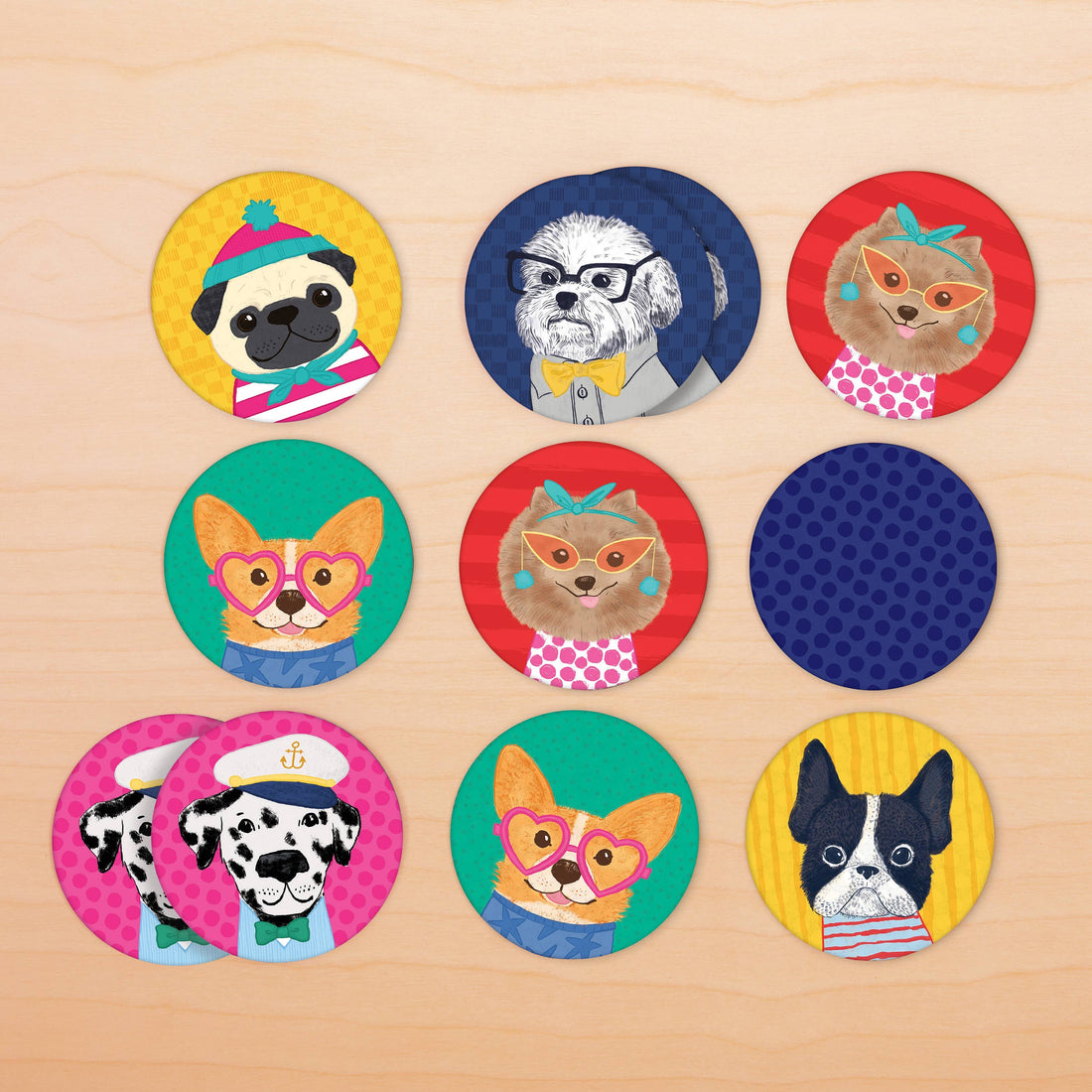 Dog Portraits Mini Memory Match