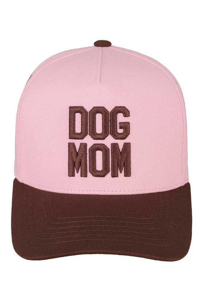 C.C DOG MOM Embroidered Two Tone Trucker Cap