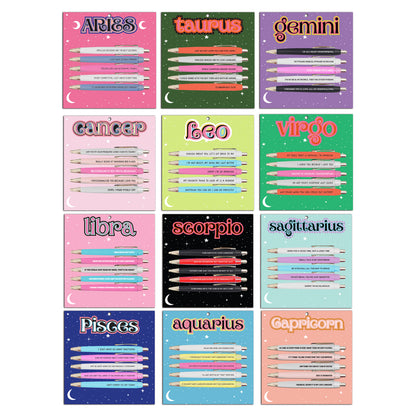 Taurus Pen Set (astrology, zodiac, funny, spring, easter, pens, stationery)
