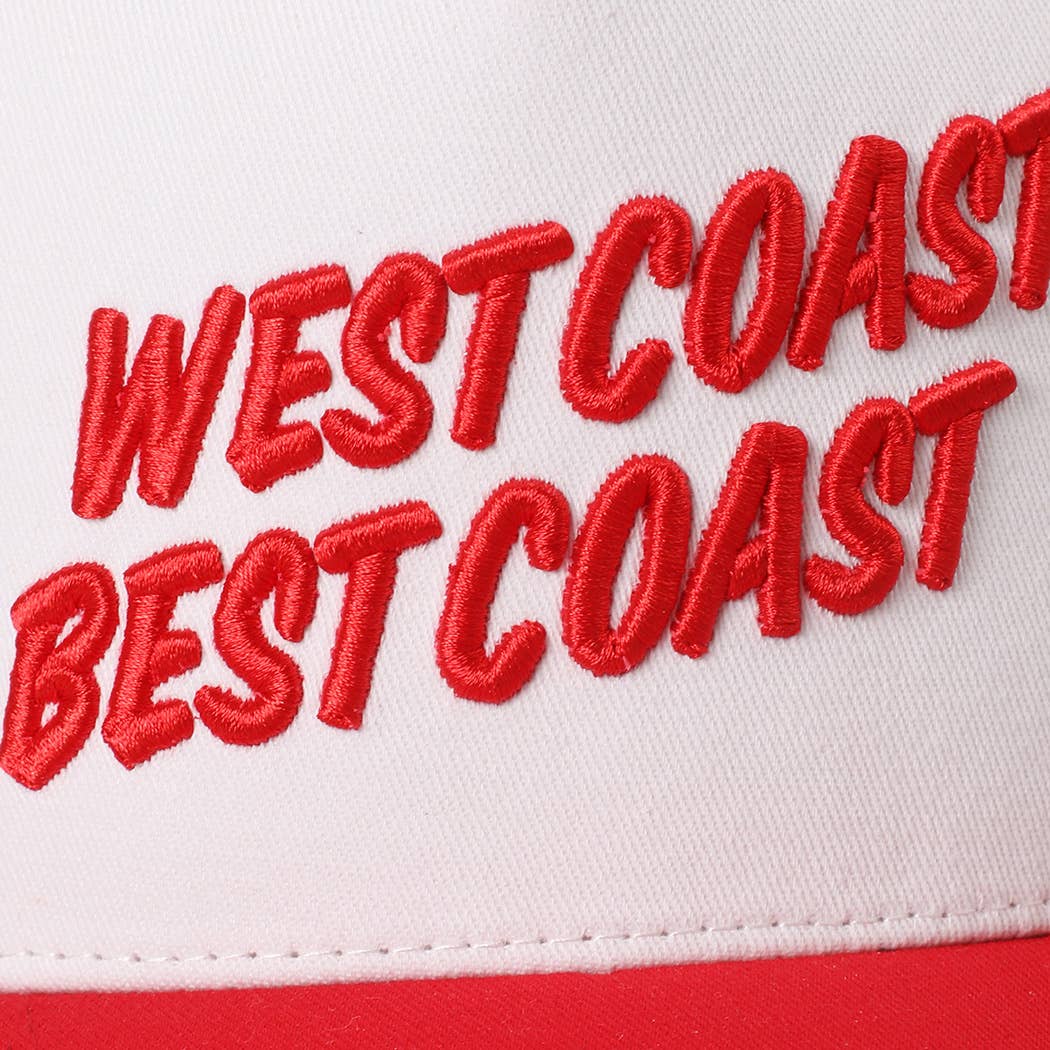 WEST COAST BEST COAST 3D Letter Embroidery Two-Tone Trucker