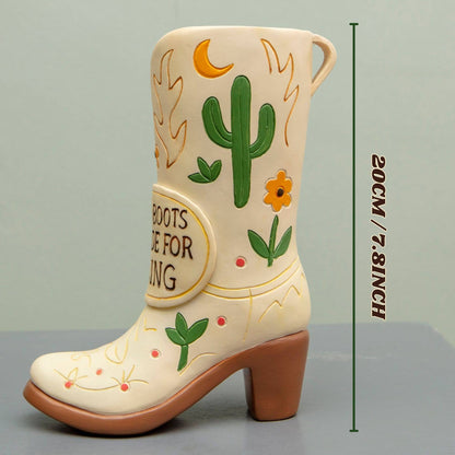Cowboy Boot Flower Vase – Cowgirl Decor