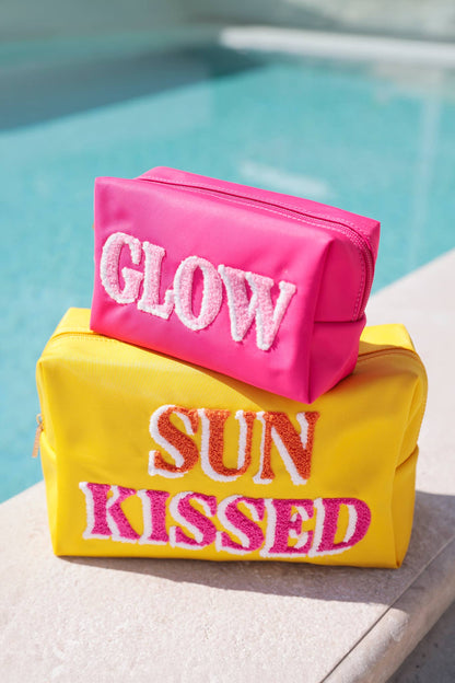 JOY GLOW ZIP POUCH, PINK