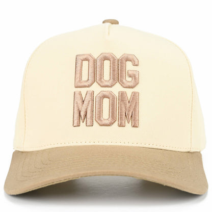 C.C DOG MOM Embroidered Two Tone Trucker Cap