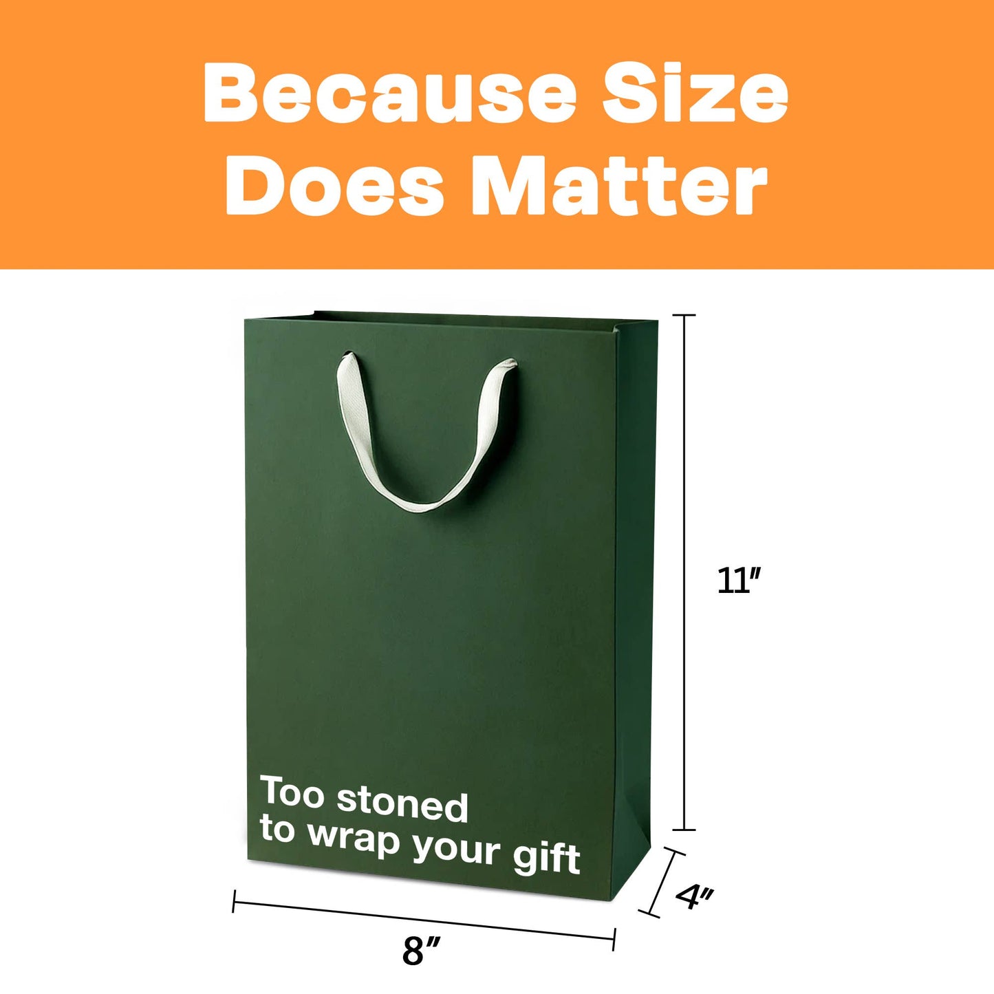 "Too stoned to wrap your gift" Funny Stoner Gift Bag