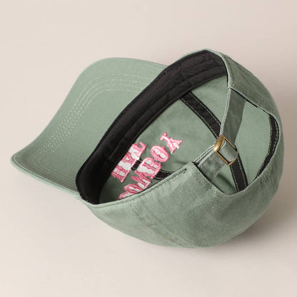 Cowboy Hat Text Embroidered Baseball Cap