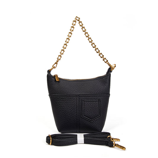 Michelle Crossbody Vegan Leather Bag w/ chain