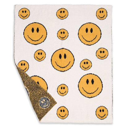 Happy Face Pattern Luxury Soft Throw Blanket
