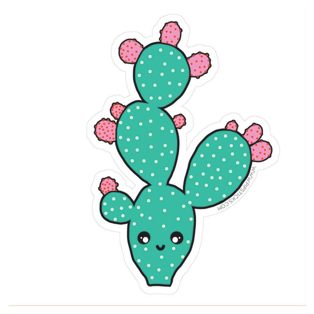Kawaii Paddle Cactus Vinyl Sticker