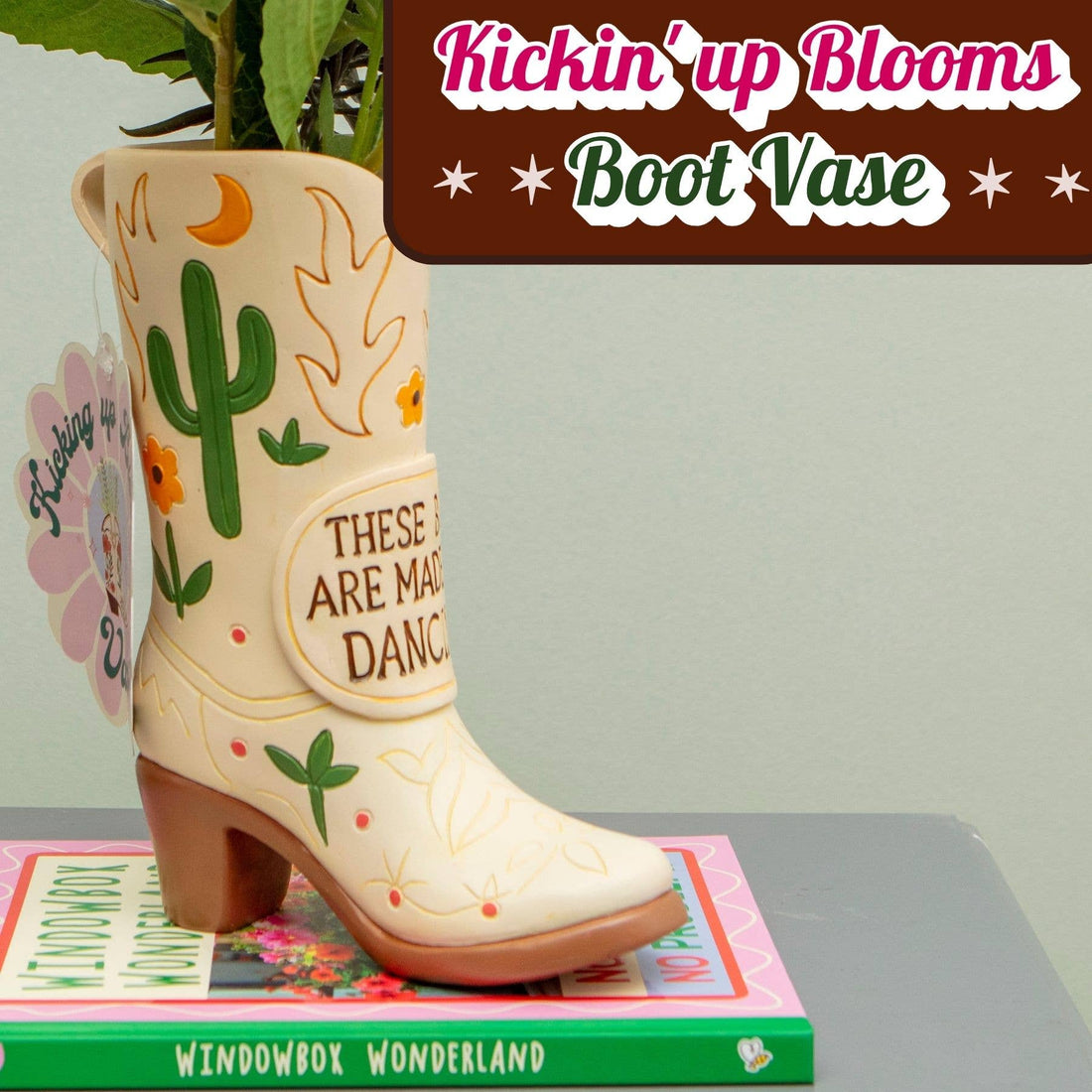 Cowboy Boot Flower Vase – Cowgirl Decor