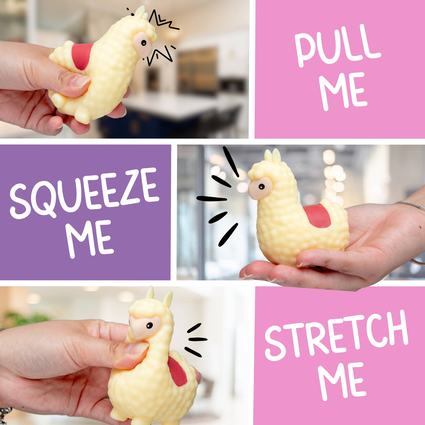 Squishy Stress Ball Toy - Calma Llama - Novelty Fidget