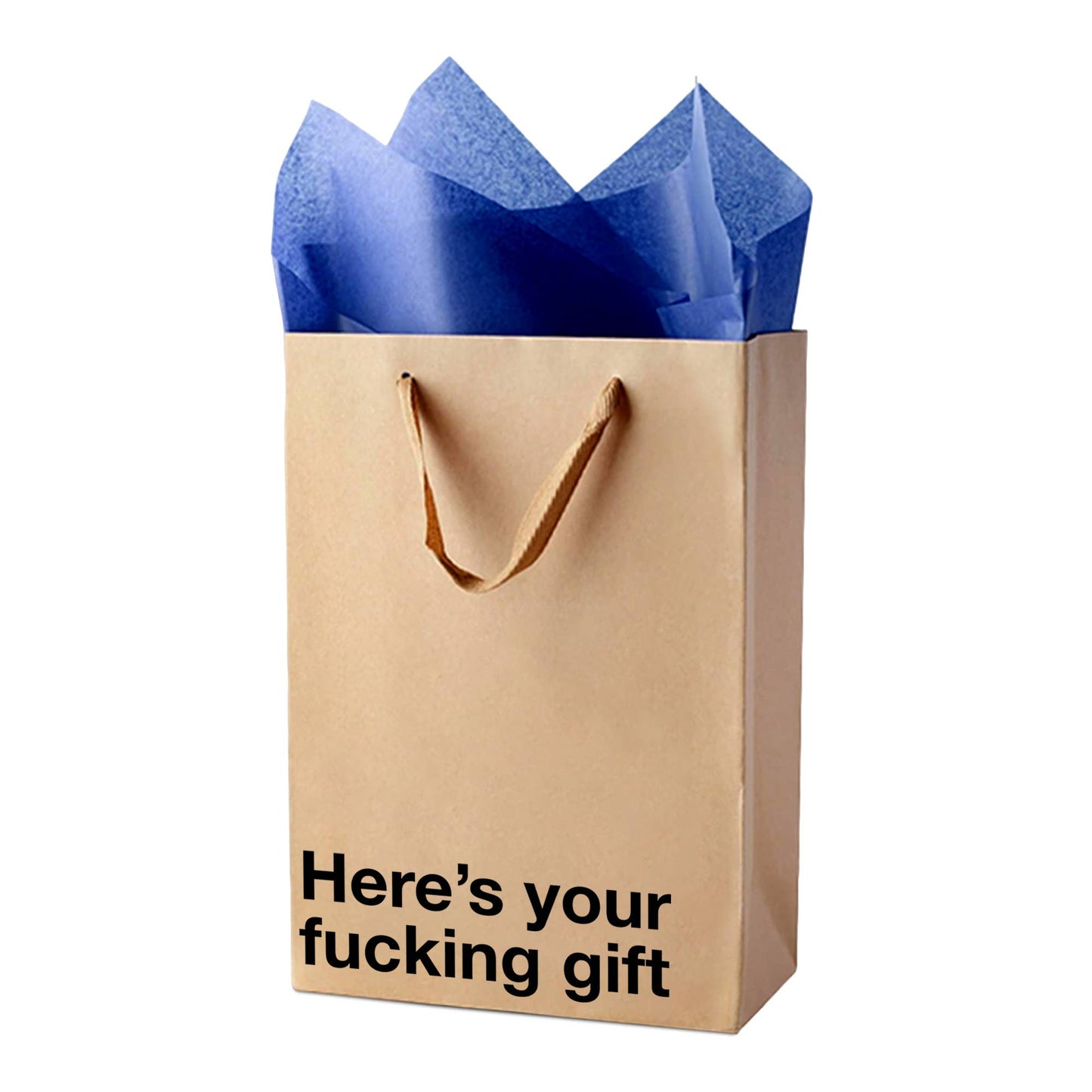 "Here's your fucking gift" Funny Gift Bag