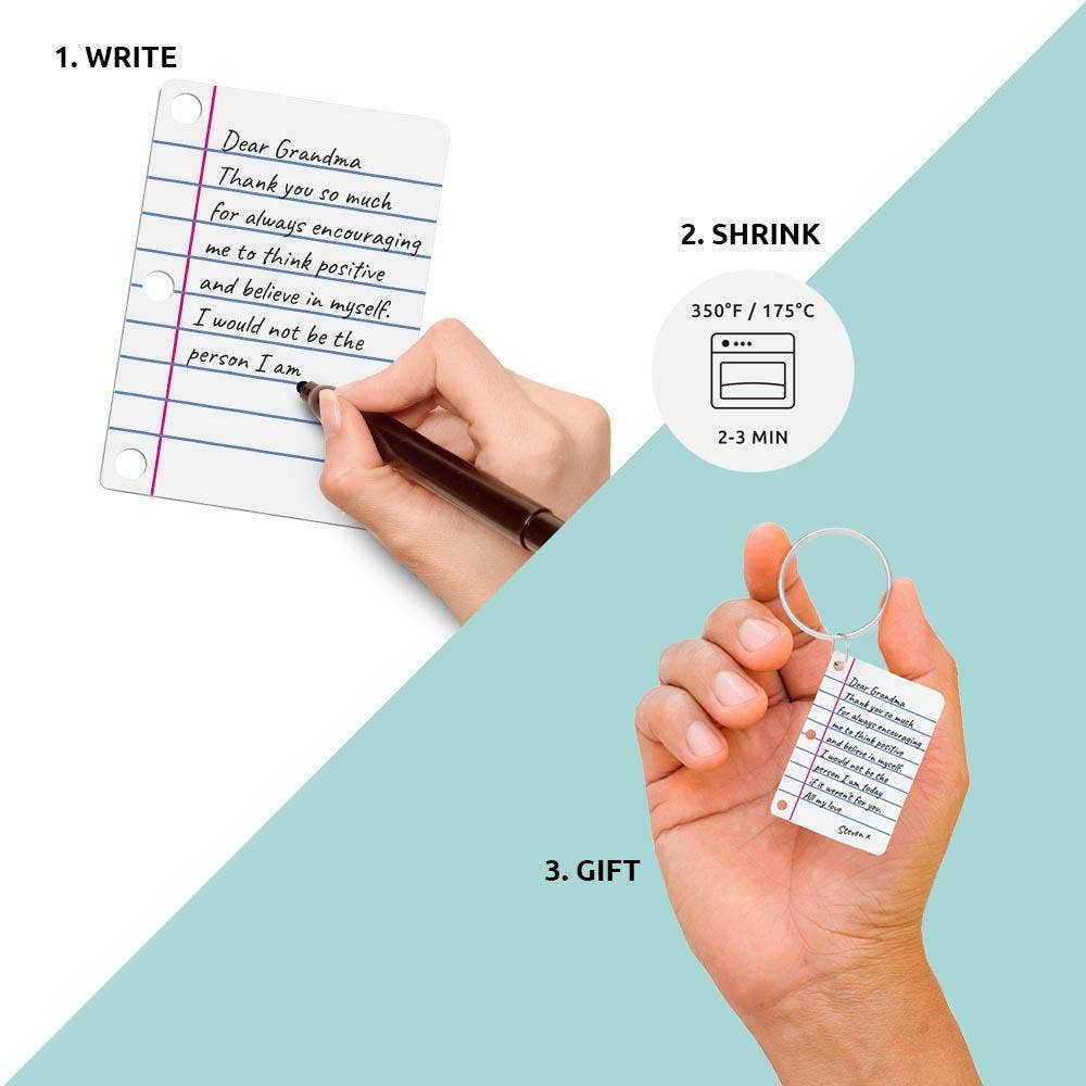 Little Letter Shrink Keyring Kit | Personalized DIY Craft