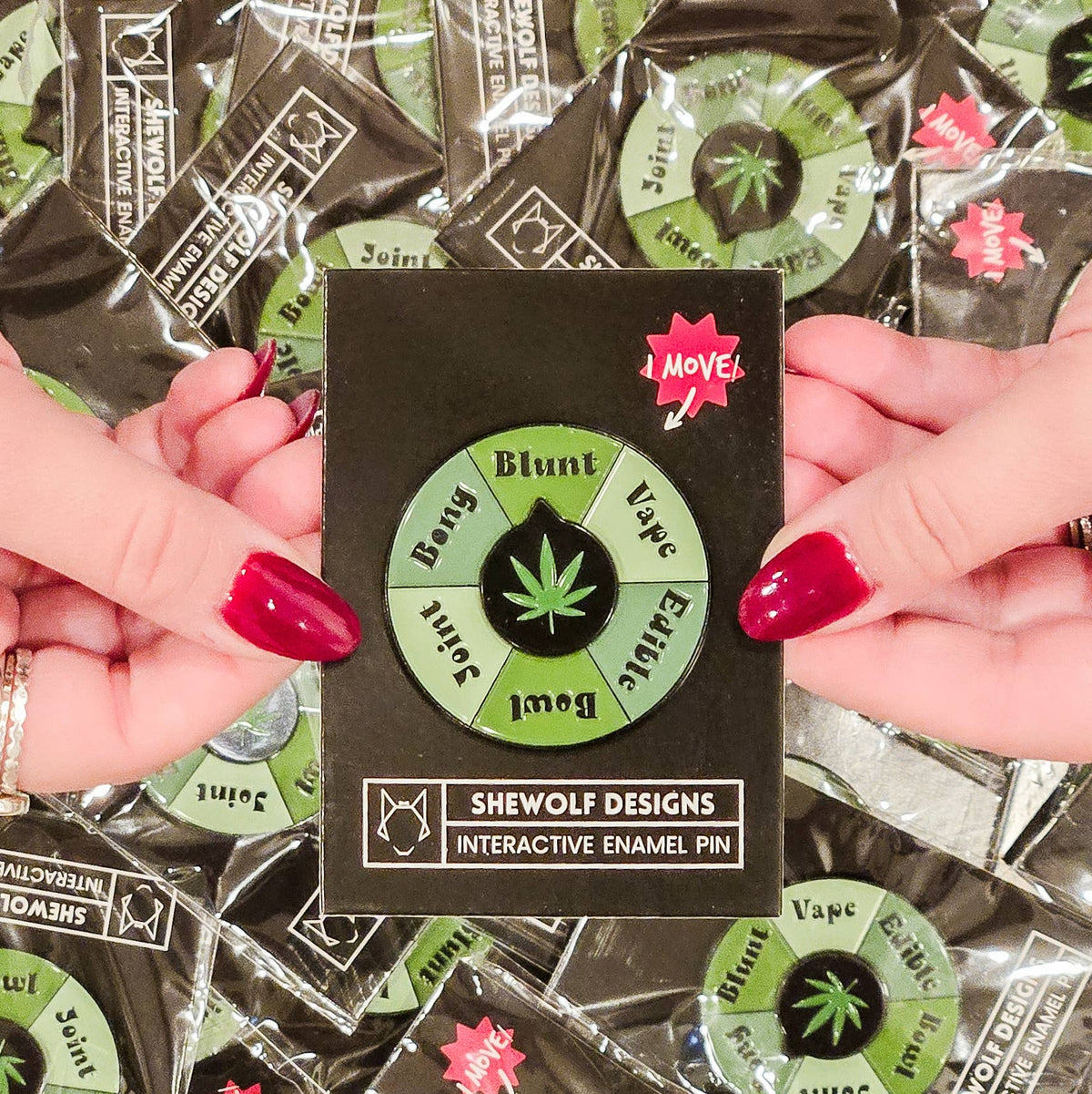 Weed Enamel Pin | 420 Accessory Interactive Spinner Pin