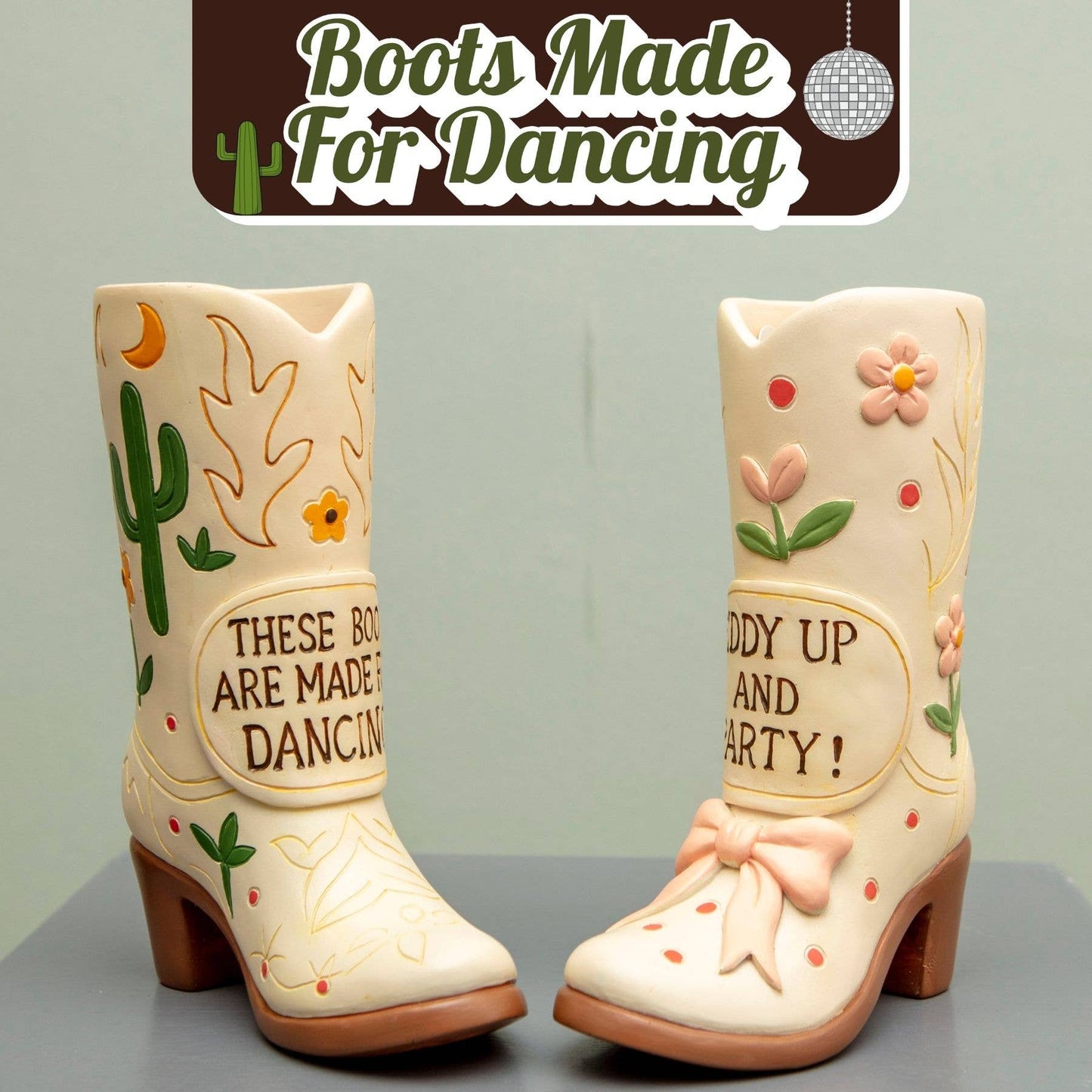Cowboy Boot Flower Vase – Cowgirl Decor