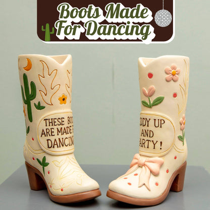 Cowboy Boot Flower Vase – Cowgirl Decor