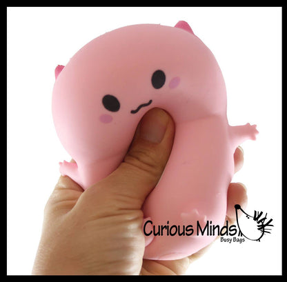 1 Axolotl - Soft Creamy Doh Filled Squeeze Stress Balls - Se