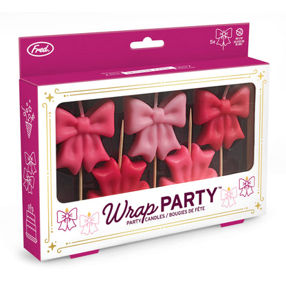 WRAP PARTY Bow Candles, Set of 5