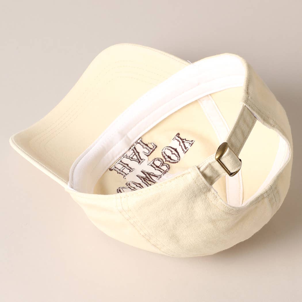 Cowboy Hat Text Embroidered Baseball Cap