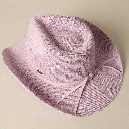 Solid Color Terry Cloth Cowboy Panama Adjustable Sun Hat