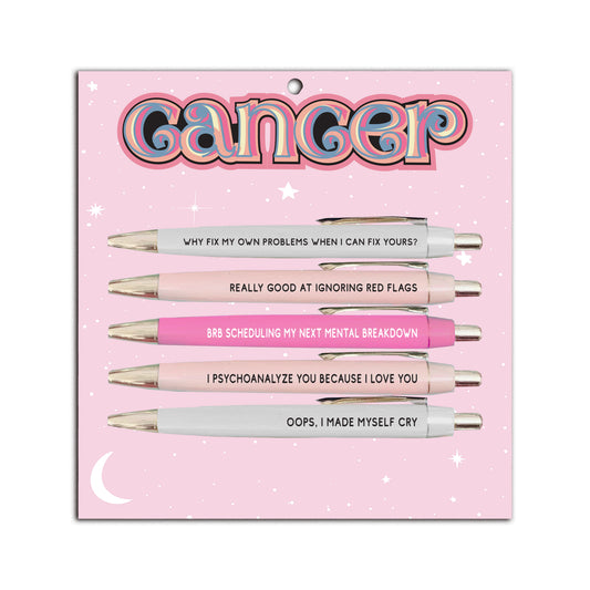 Cancer Pen Set (astrology, zodiac, funny, gifts, pens, spring, stationery)