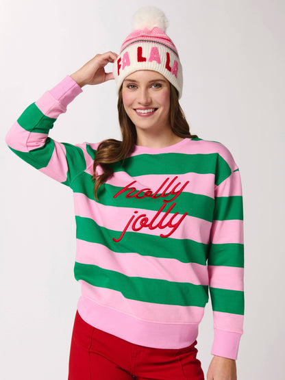 "FA LA LA" BEANIE,BLUSH
