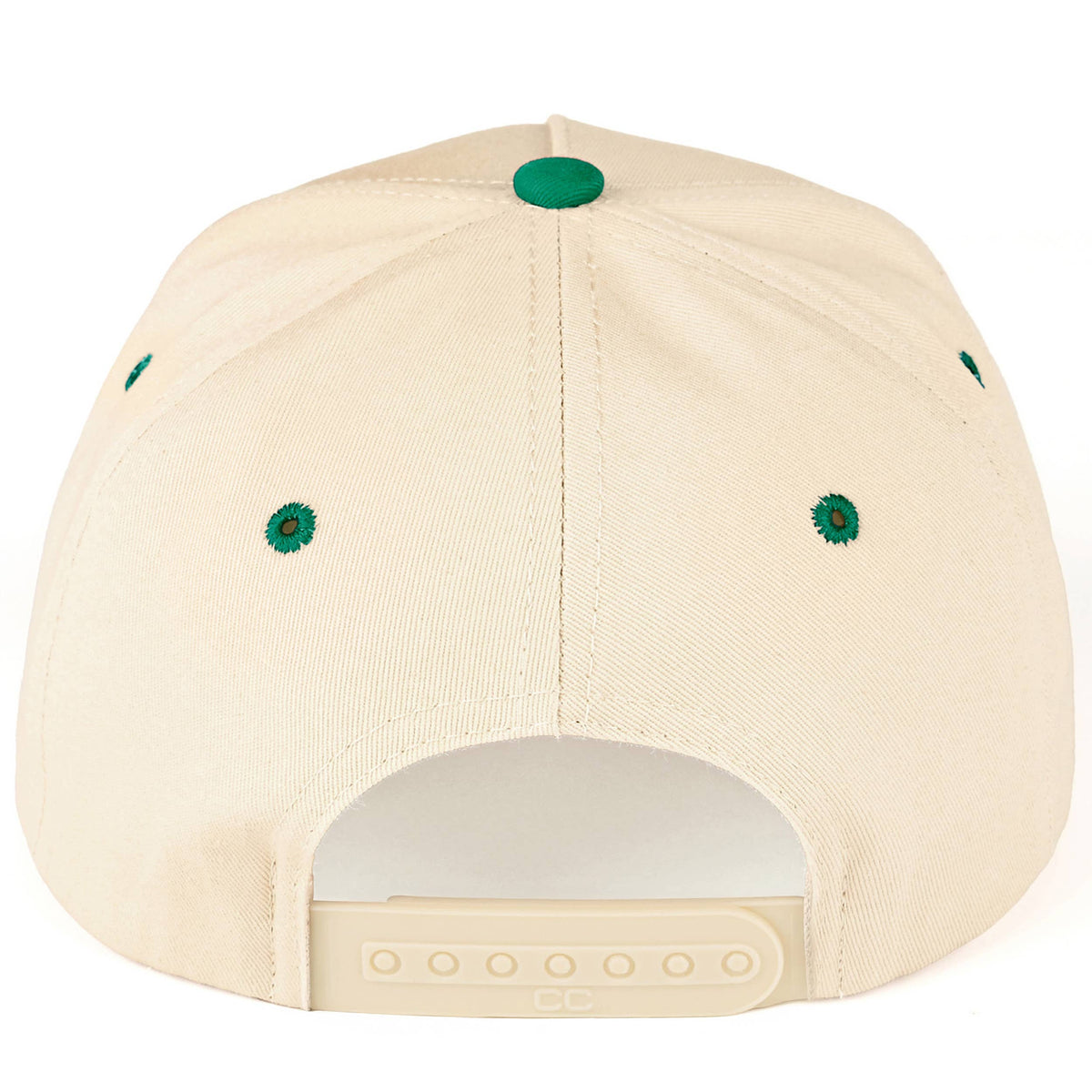 C.C LUCKY Letter Embroidered on Two Tone Trucker Hat