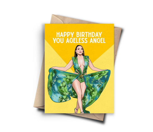Ageless Angel Pop Culture Birthday Card Funny Birthday Card