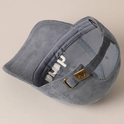 Bruh Lettering Embroidered Corduroy Cap