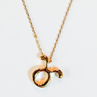 Gold Dipped Zodiac Sign Pendant Necklace