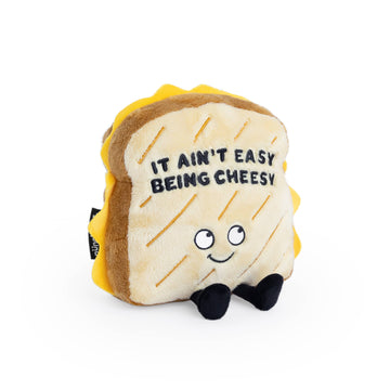 "It Aint Easy Being Cheesy" Plush Grilled Cheese Toy Funny