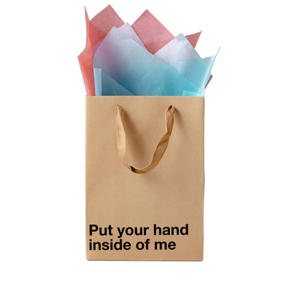 "Put your hand inside of me" Funny Gift Bag