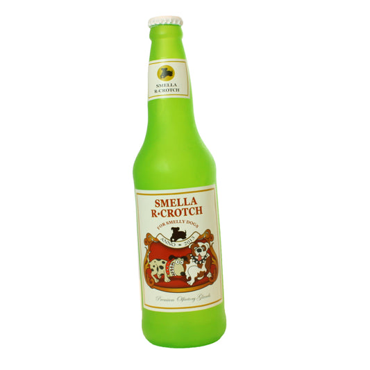 Silly Squeaker Beer Bottle SmellaRCrotch, Squeaky Dog Toy