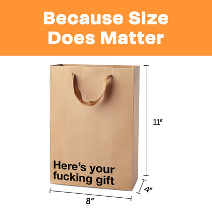 "Here's your fucking gift" Funny Gift Bag