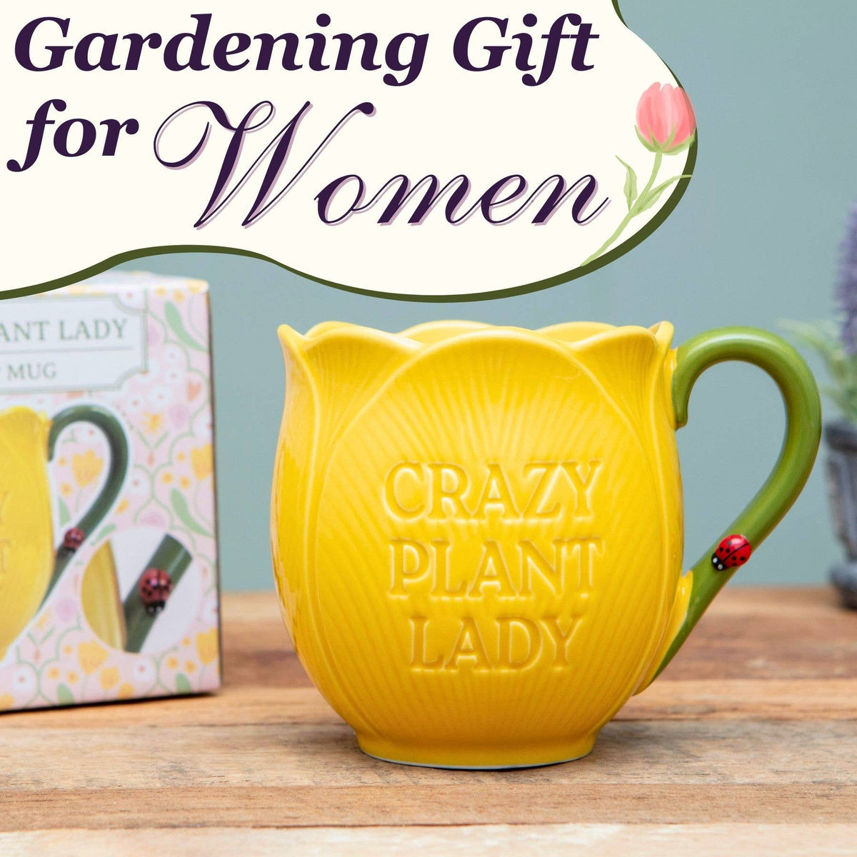 Crazy Plant Lady Tulip Gift Mug – Floral Coffee Cup