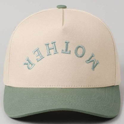 MOTHER Upside Down Lettering Embroidery Cap