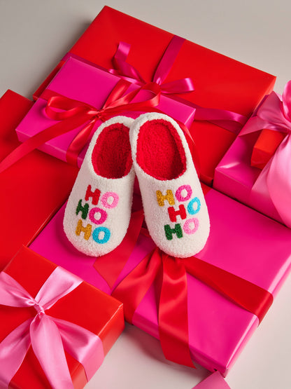 "HO HO HO" SLIPPERS