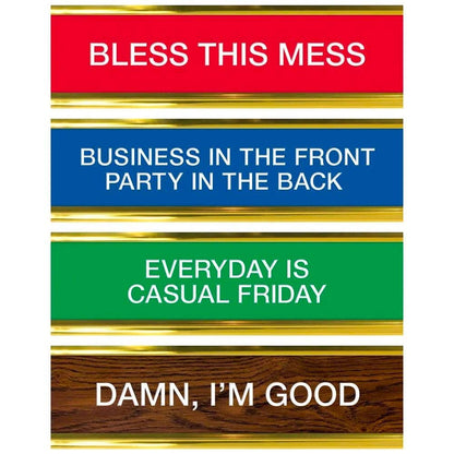 Daily Desk Plaque - Desktop Flip Book - 50 Fun Phrases