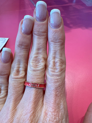 Smile- Love- Lucky rings