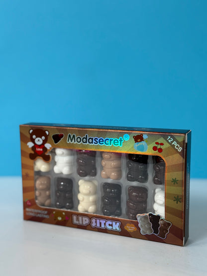 Chocolate Gummy Bear Lipstick Set