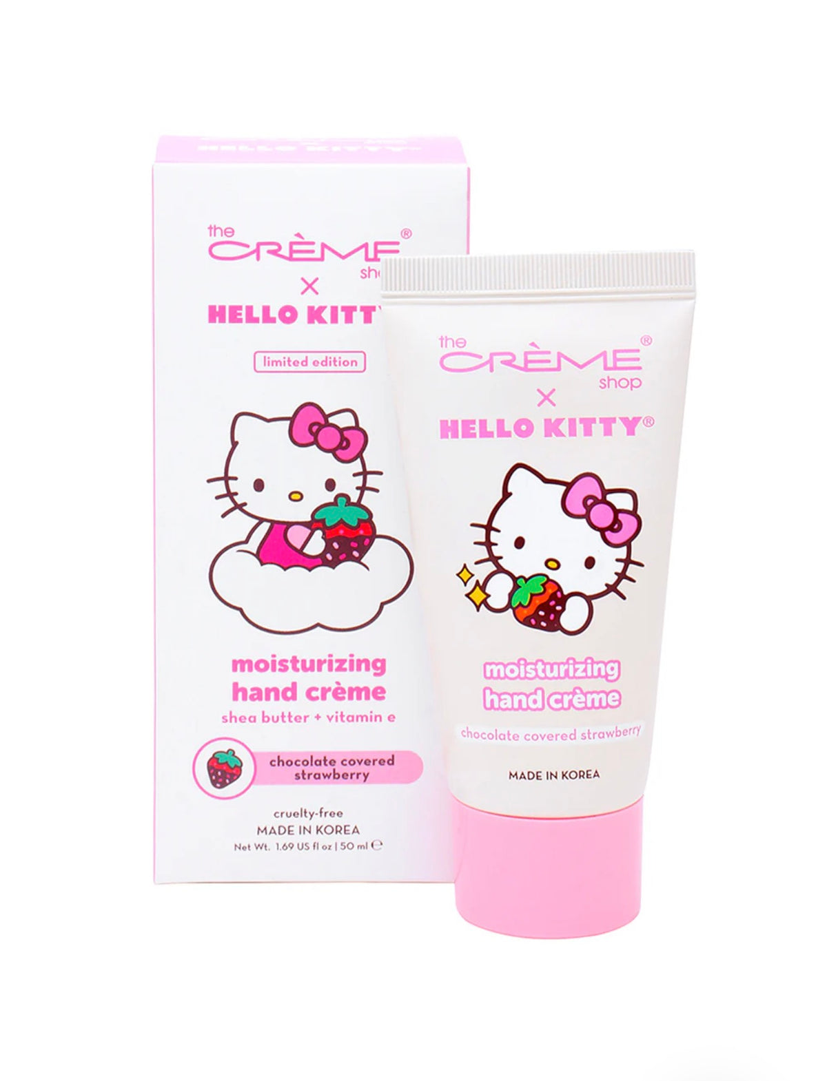 The Crème Shop x Sanrio Hello Kitty Moisturizing Chocolate covered Strawberry Hand Cream