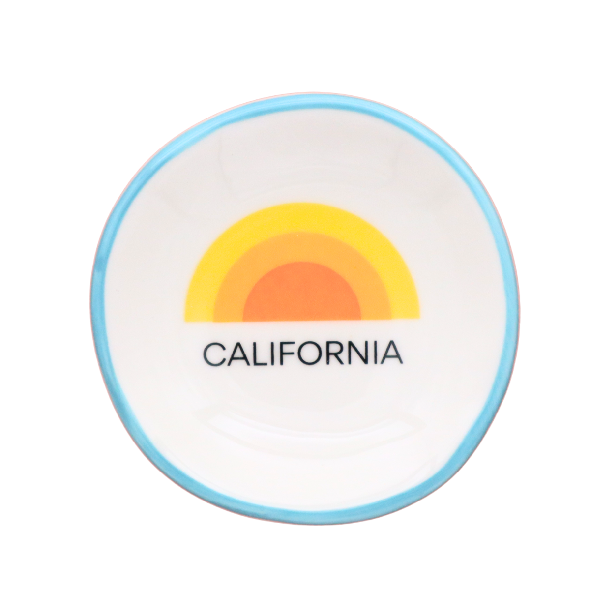 California Ring Dish With Colored Rim