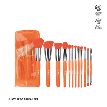 Juicy Neon Make- Up Brush Set 12 pcs