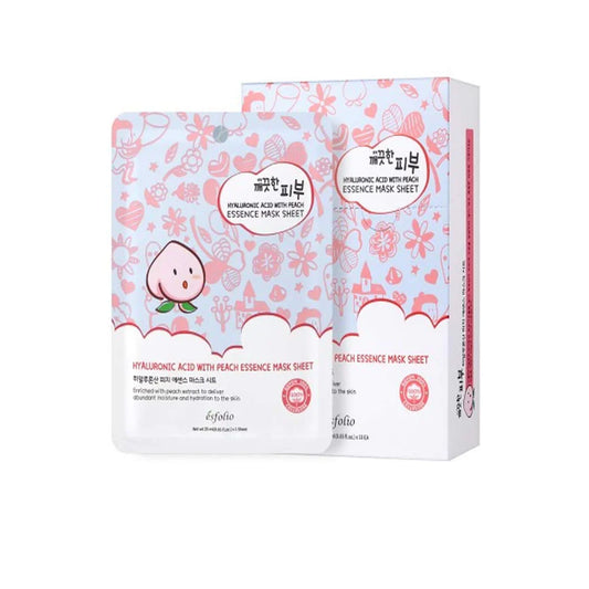 ESFOLIO - HYALURONIC ACID WITH PEACH ASH ESSENCE MASK SHEET