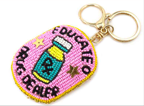 Educated Drug Dealer Beaded Key Ring