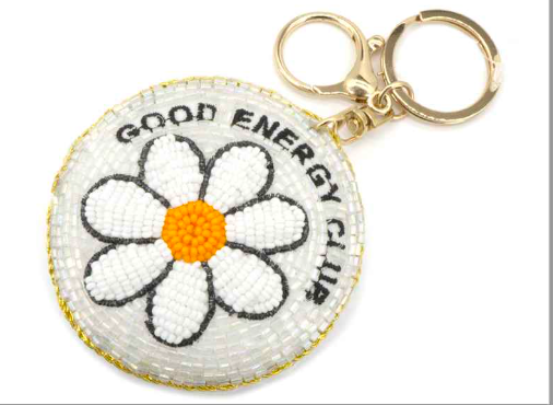 Good Energy Club Beaded  Key Ring